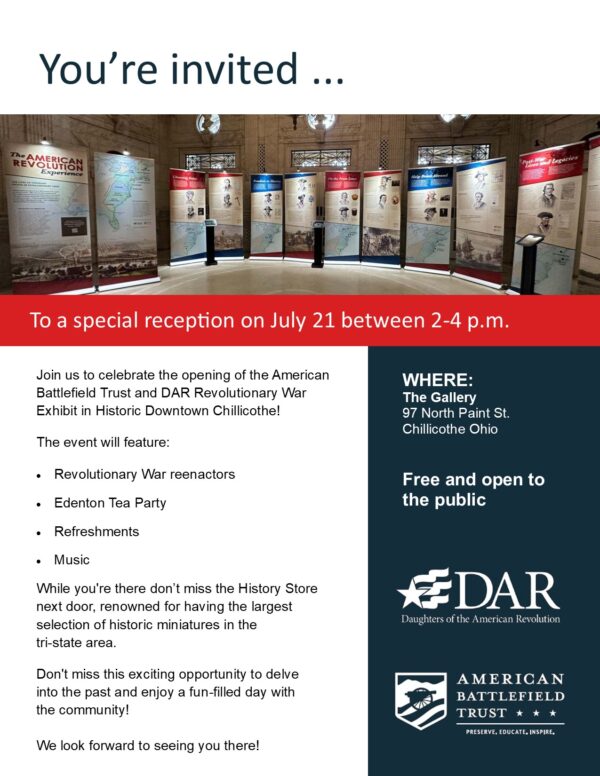 Opening Reception of the American Revolution Experience