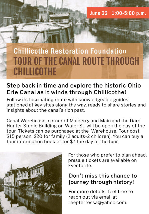 Tour of the Ohio-Erie Canal Route Through Chillicothe